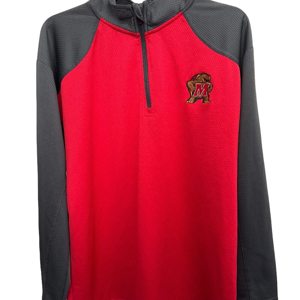 University of Maryland College Park Terrapins Knights Apparel 1/4 Zip Pullover L